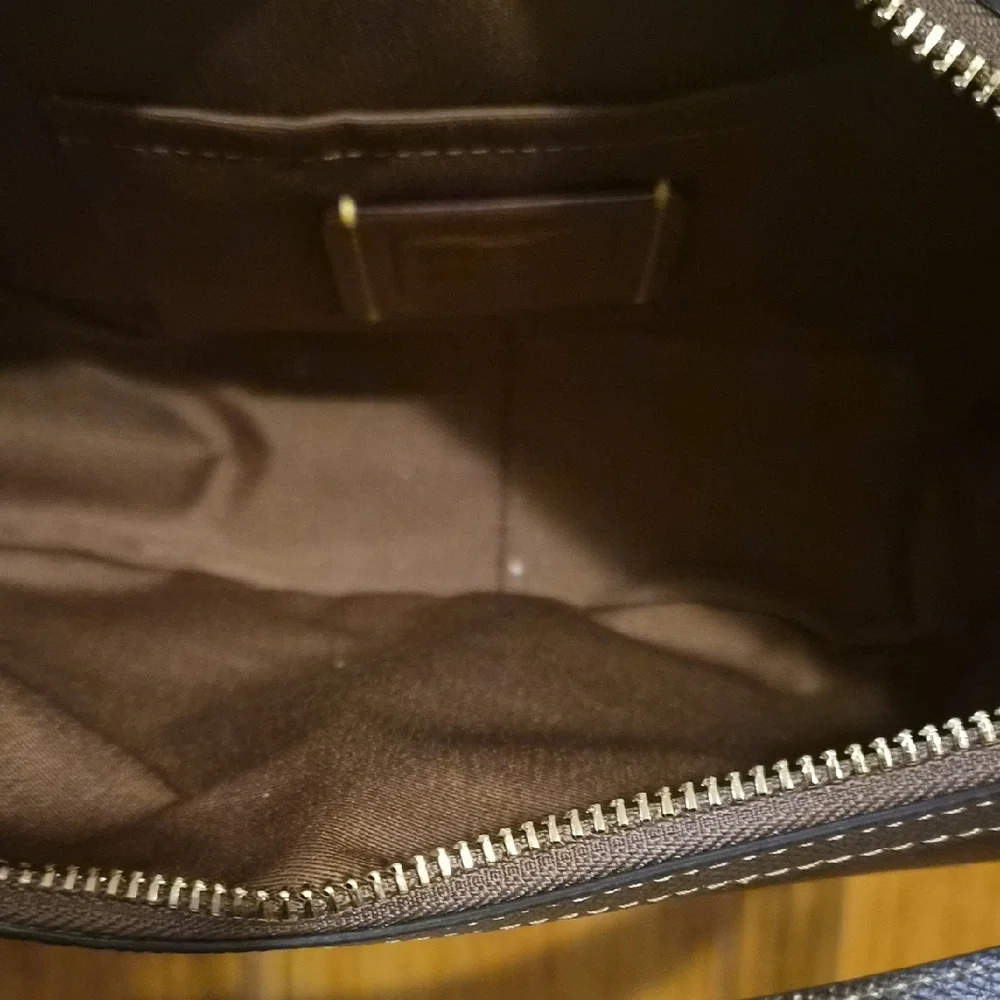 Coach Brown Monogram Crescent Crossbody with Gold Hardware - Picture 5 of 5